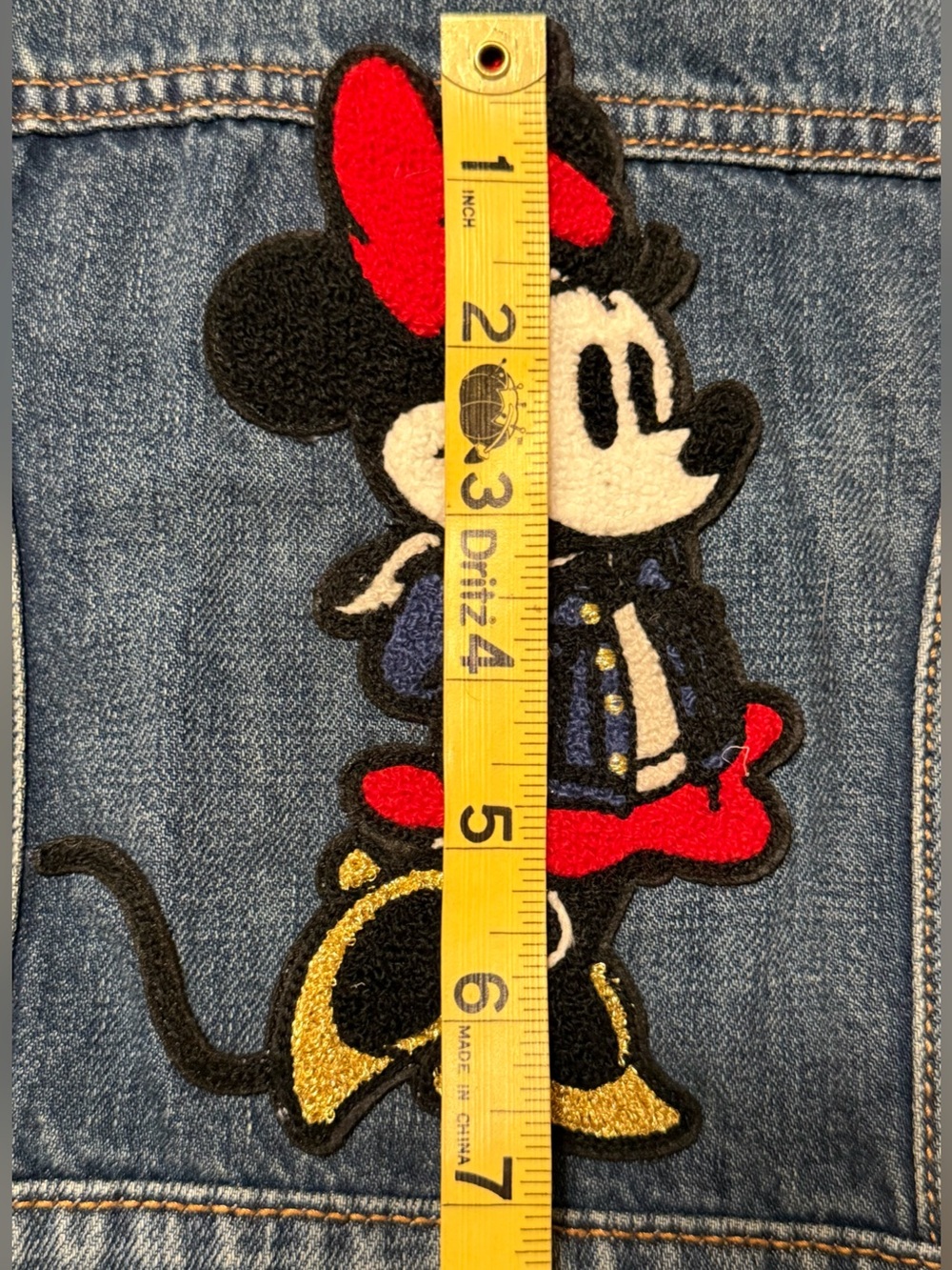 NEW Baby Gap Disney Appliquéd Minnie Mouse Jean Jacket Toddler Girl Size 12-18 M - Picture 15 of 16